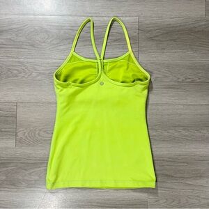 Lululemon Neon Lime Green Power Y Tank Top Size 4